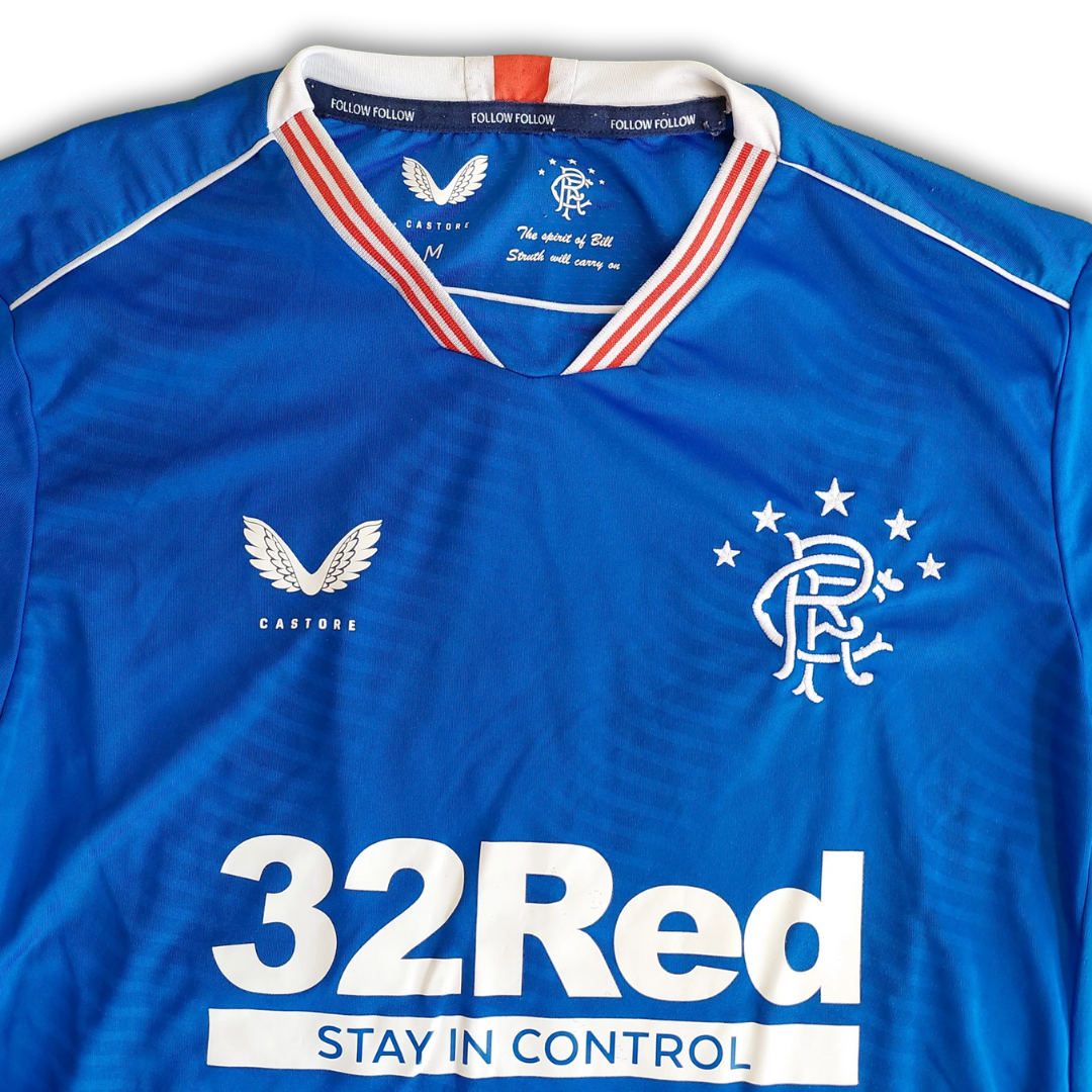 Rangers F.C. 2020/21 L/S Home Shirt (Very good) - Size M